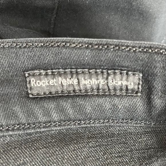 Citizens of Humanity Rocket Petite Mid Rise Skinny Black Stretch Denim Jeans 24W - Picture 11 of 14
